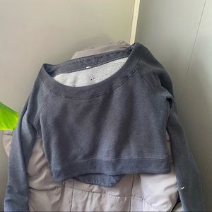 Gray LuLu crop sweater